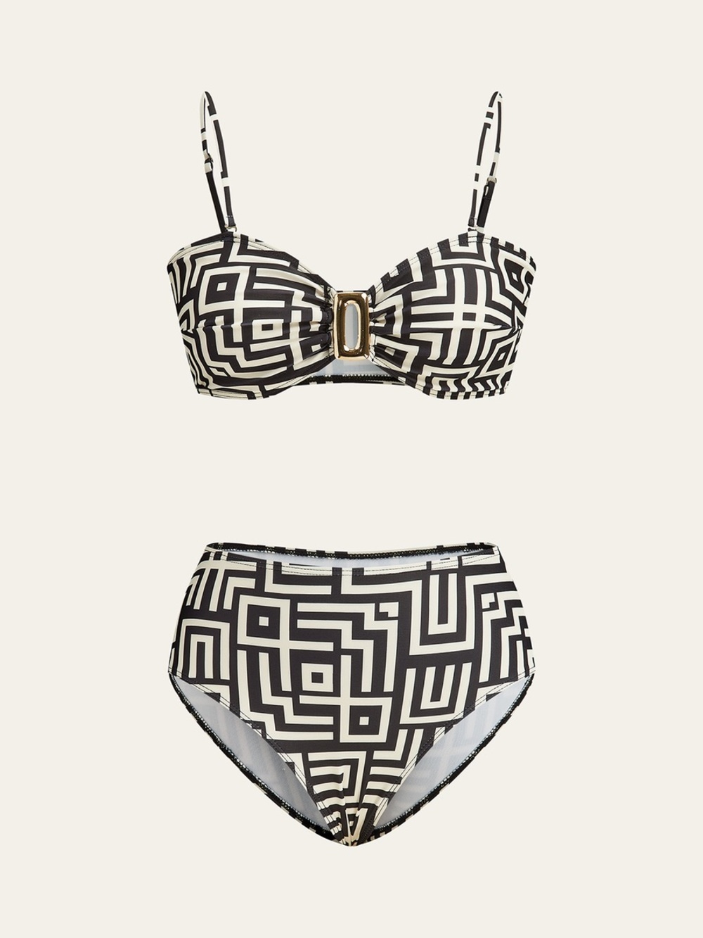 Commense Geometric Print Bikini Set